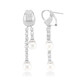 White Freshwater Pearl Silver Earrings