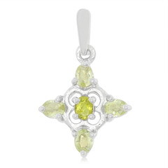 Cuprian Tourmaline Silver Pendant