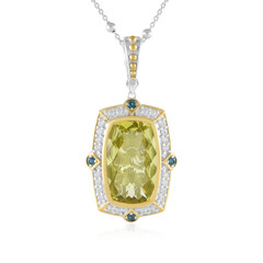 Ouro Verde Quartz Silver Necklace (Dallas Prince Designs)