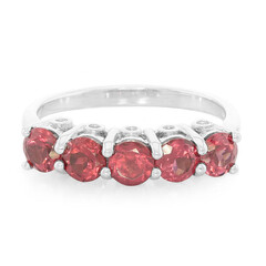 Lindi Garnet Silver Ring