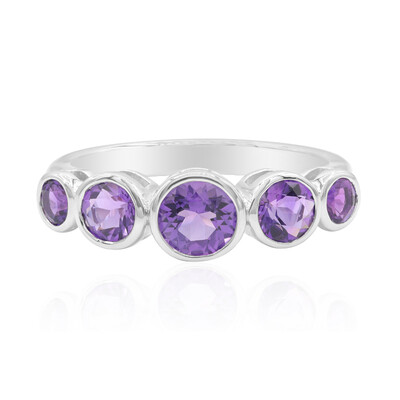 Bolivian Amethyst Silver Ring