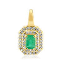 Zambian Emerald Silver Pendant