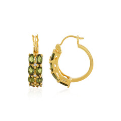 Moldavite Silver Earrings