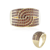 Champagne Zircon Silver Ring