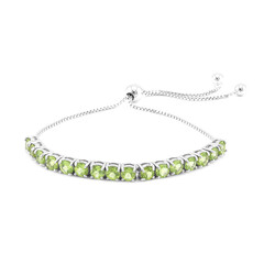 Burmese Peridot Silver Bracelet