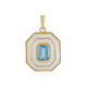 Swiss Blue Topaz Silver Pendant (M de Luca)