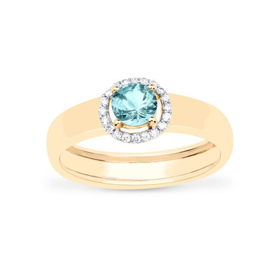 14K AAA Aquamarine Gold Ring