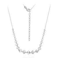 White Topaz Silver Necklace (Adela Silber)