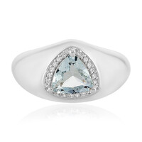 Aquamarine Silver Ring