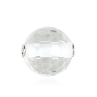 White Quartz Silver Charm