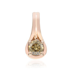 9K VS1 Argyle Rose De France Diamond Gold Pendant