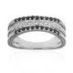 Black Spinel Silver Ring