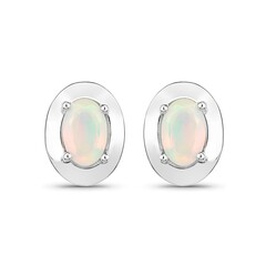 Welo Opal Silver Earrings