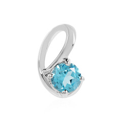 Swiss Blue Topaz Silver Pendant