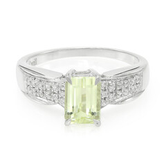 Canary Kunzite Silver Ring