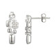 White Topaz Silver Earrings (Adela Silber)