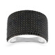 Black Spinel Silver Ring