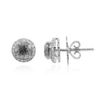 18K Salt and Pepper Diamond Gold Earrings (Estée Collection)