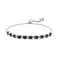Garnet Silver Bracelet