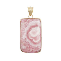 Rhodochrosite Silver Pendant (Bali Barong)