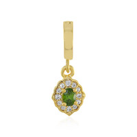 Ceylon Green Zircon Silver Pendant