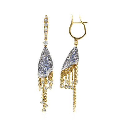 18K Blue Sapphire Gold Earrings (Estée Collection)