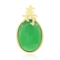 Green Agate Silver Pendant