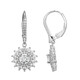 White Topaz Silver Earrings