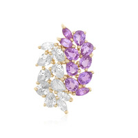 9K Unheated Ceylon Purple Sapphire Gold Pendant