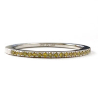 Yellow Diamond Silver Ring