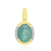 9K Grandidierite Gold Pendant