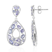 Tanzanite Silver Earrings