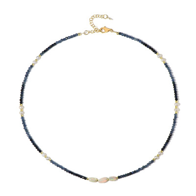 Blue Sapphire Silver Necklace (Riya)