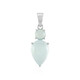 Aqua Chalcedony Silver Pendant