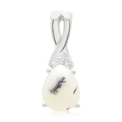 Dendritic Agate Silver Pendant