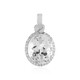 White Topaz Silver Pendant
