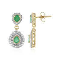 Socoto Emerald Silver Earrings