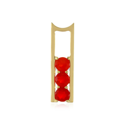 Red Ethiopian Opal Silver Pendant (MONOSONO COLLECTION)