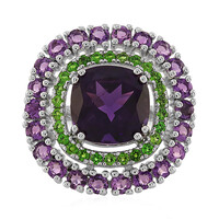 Zambian Amethyst Silver Ring
