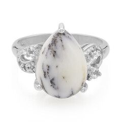 Dendritic Agate Silver Ring
