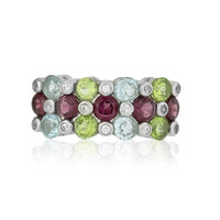Rhodolite Silver Ring