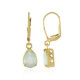 Aqua Chalcedony Silver Earrings