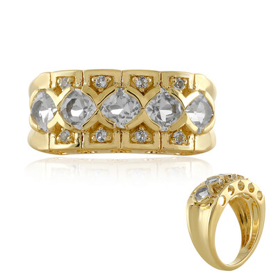 White Topaz Silver Ring