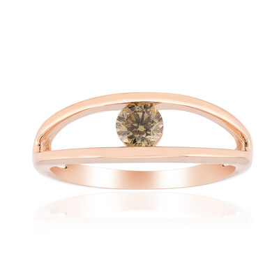 9K VS1 Argyle Rose De France Diamond Gold Ring (Annette)
