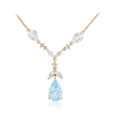 Sky Blue Topaz Silver Necklace