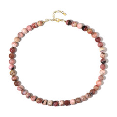 Pink Opal Silver Necklace