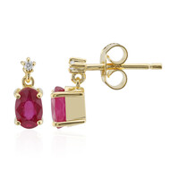 Bemainty Ruby Silver Earrings