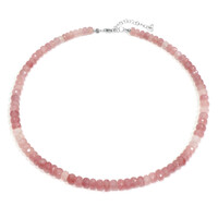 Sawar Rose Quartz Silver Necklace