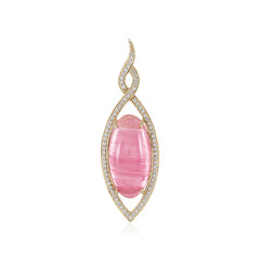 14K Cat´s Eye Tourmaline Gold Pendant (de Melo)