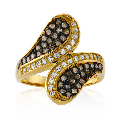 I2 Brown Diamond Silver Ring